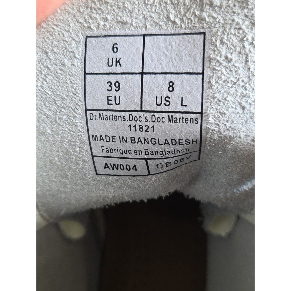 Dr. Martens White Leather Women's Combat Boots Women's Size 8 11821 1460 - EUC - Picture 7 of 13